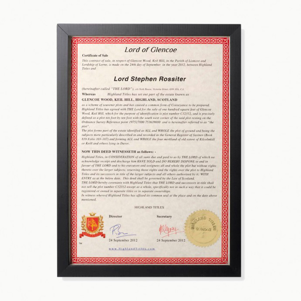 Certificado quadro de madeira